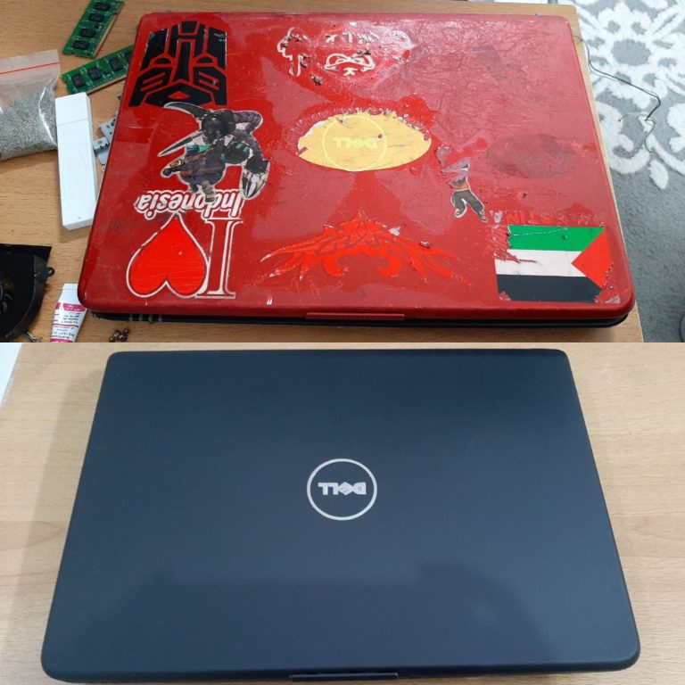 Restorasi Warna Casing Laptop